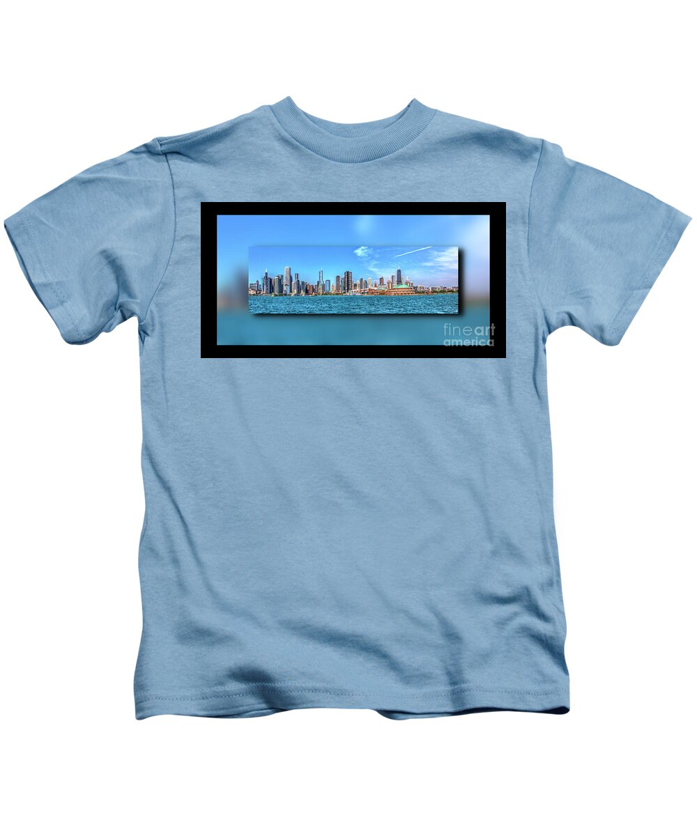 Chicago Kids T-Shirt featuring the digital art Chicago by Dan Stone