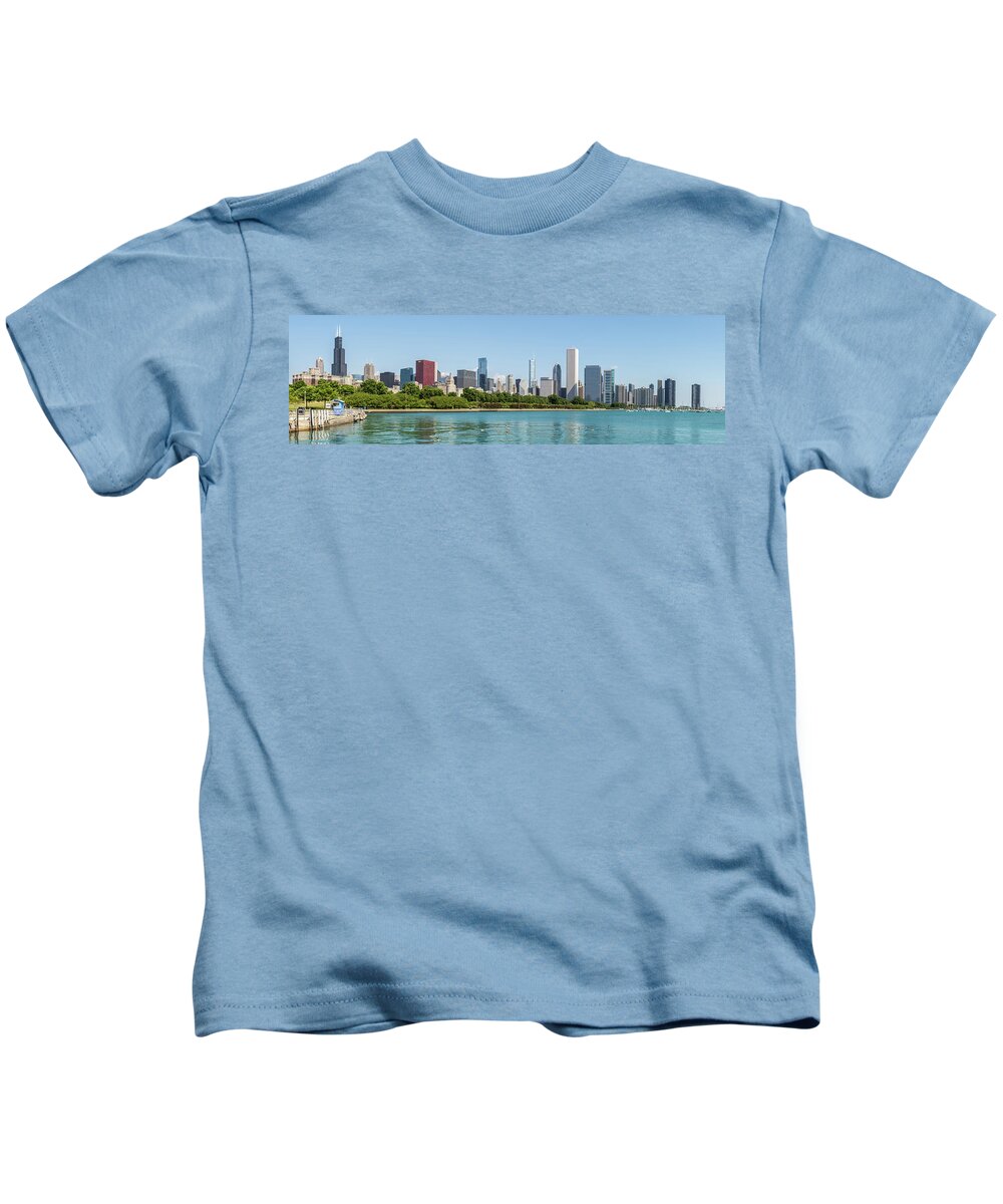 Chicago Kids T-Shirt featuring the photograph Chicago Skyline by David Hart