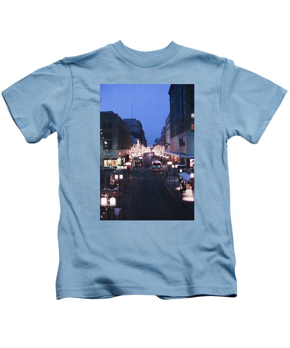 Book Work Kids T-Shirt featuring the photograph Christmas on the Mall by Mike Evangelist