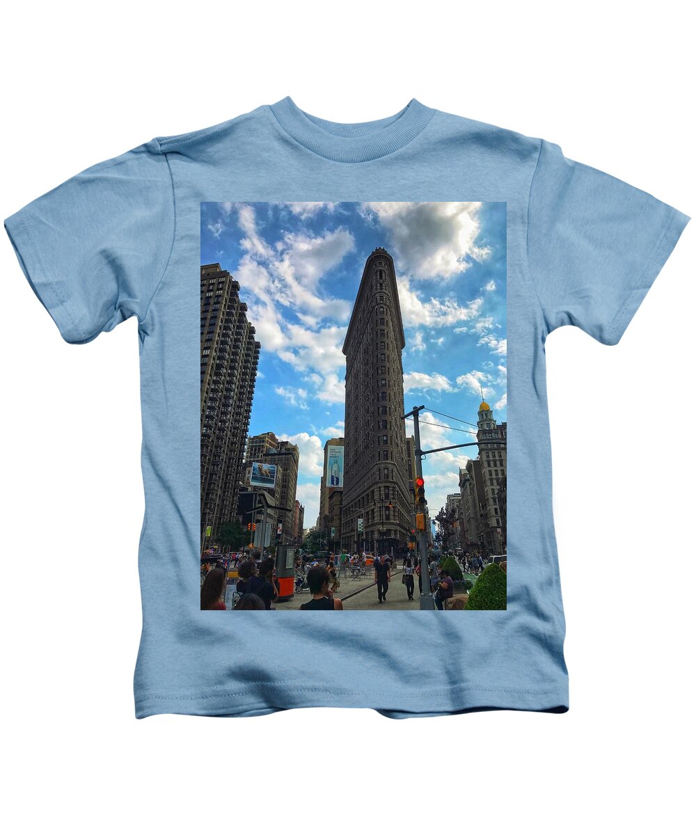 New York Kids T-Shirt featuring the photograph City Walk by Joseph Caban