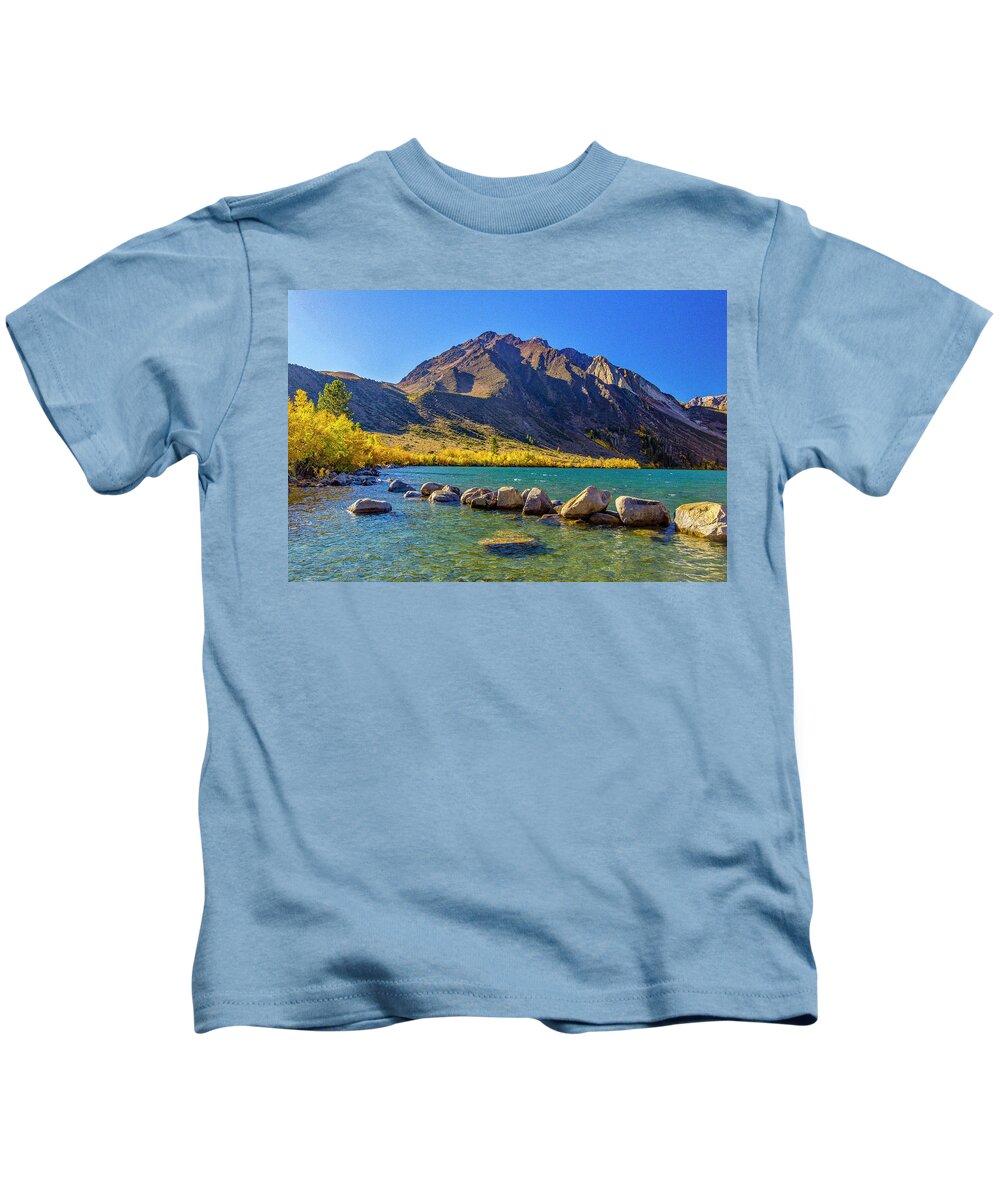 California Kids T-Shirt featuring the photograph Convict Lake Eastern Sierras by Donald Pash