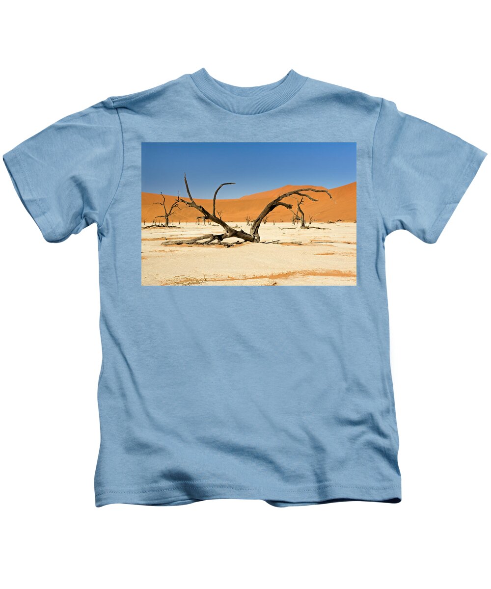 Tree Kids T-Shirt featuring the photograph Deadvlei with Tree by Aivar Mikko