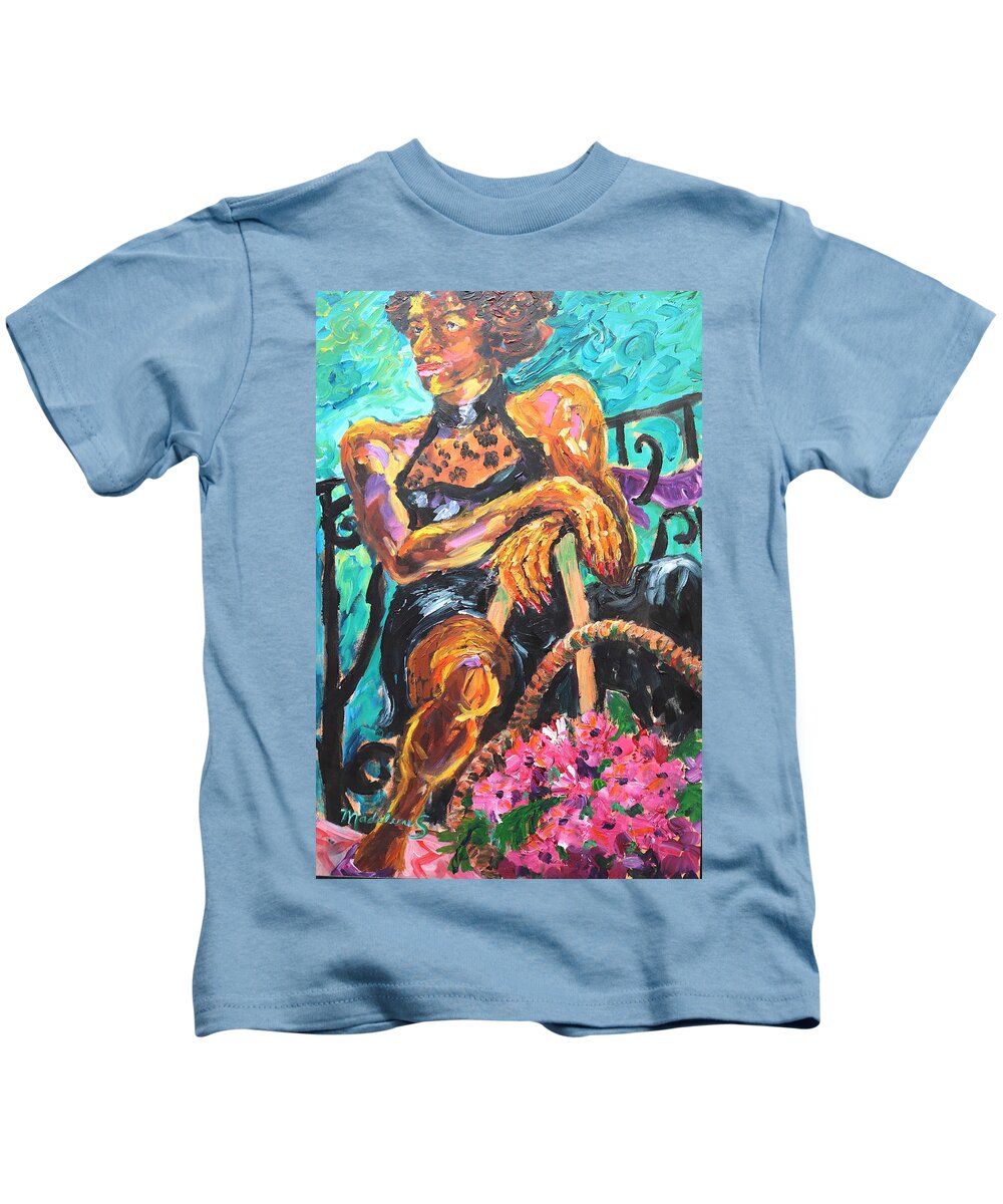 Figure Kids T-Shirt featuring the painting Don't mess with me by Madeleine Shulman