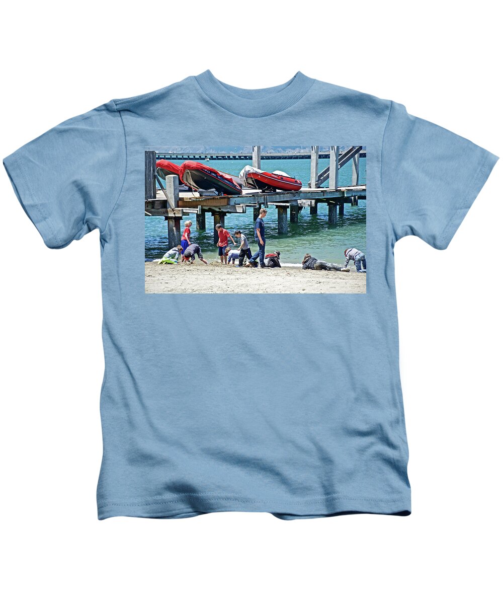 Down by the Bay near Hyde St. Pier in San Francisco-California Kids T-Shirt  by Ruth Hager - Pixels