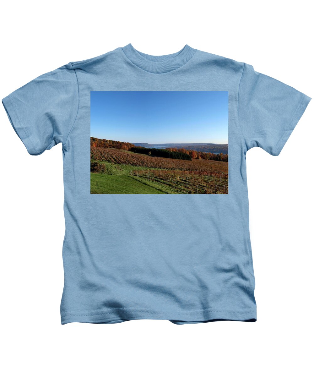 Vineyard Kids T-Shirt featuring the photograph Fall in the Vineyards by Joshua House