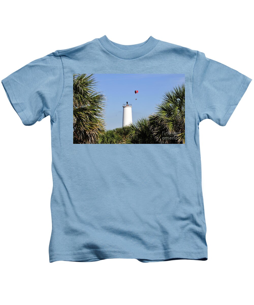 Flying Kids T-Shirt featuring the photograph Flight over Egmont Key by David Lee Thompson