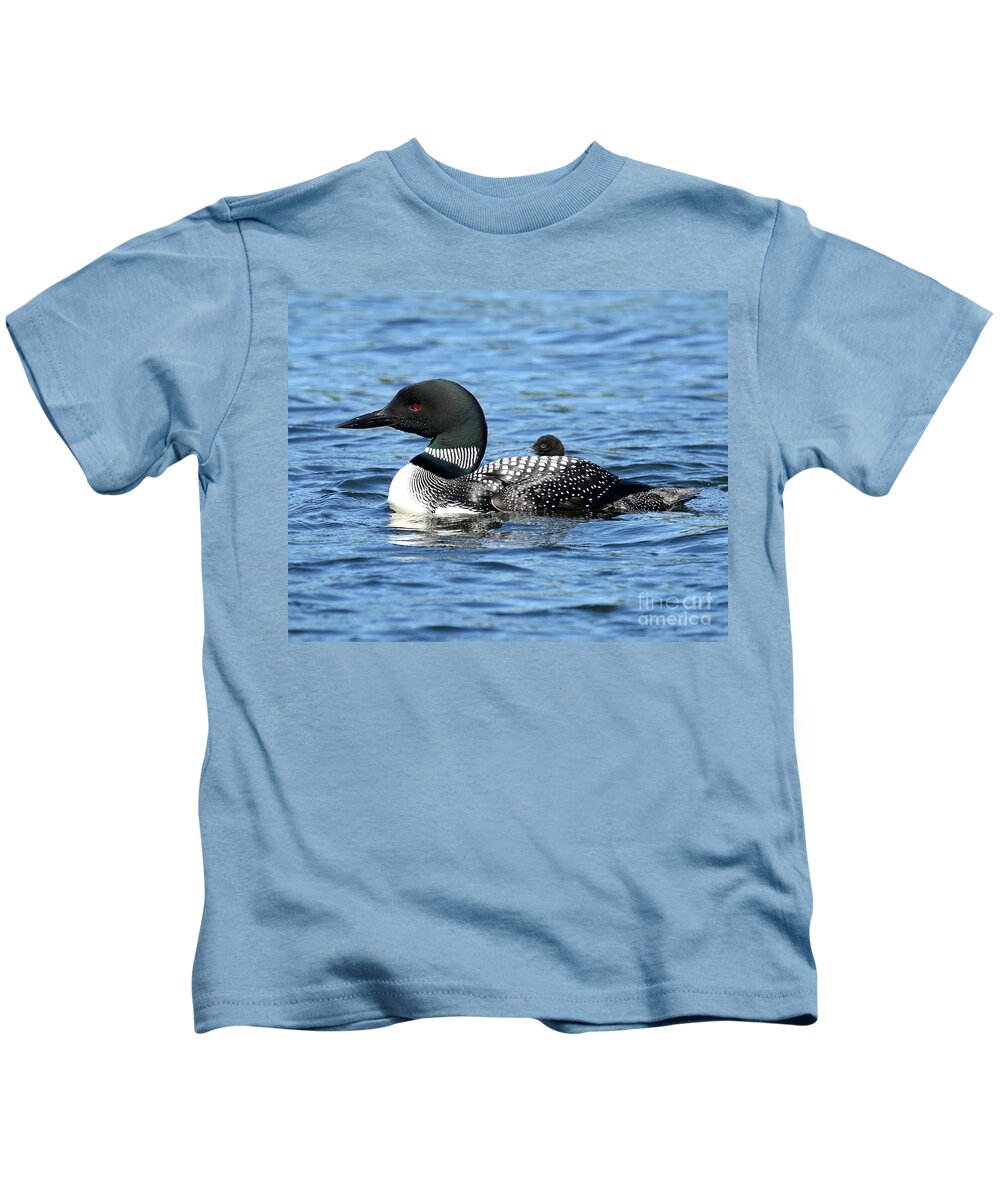 Loon Kids T-Shirt featuring the photograph Front Row Center by Heather King