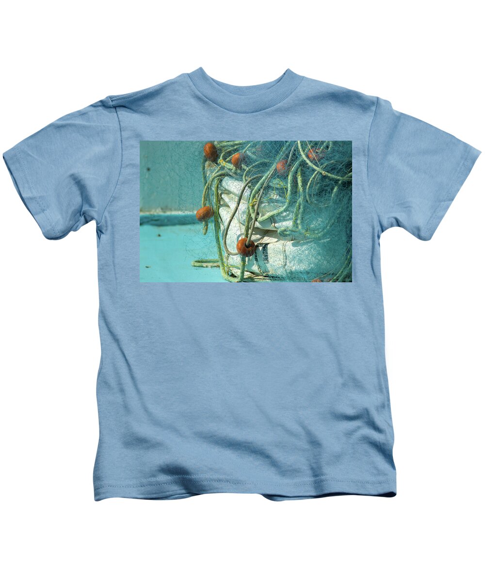 Knot Kids T-Shirt featuring the photograph Greek nets by Stelios Kleanthous