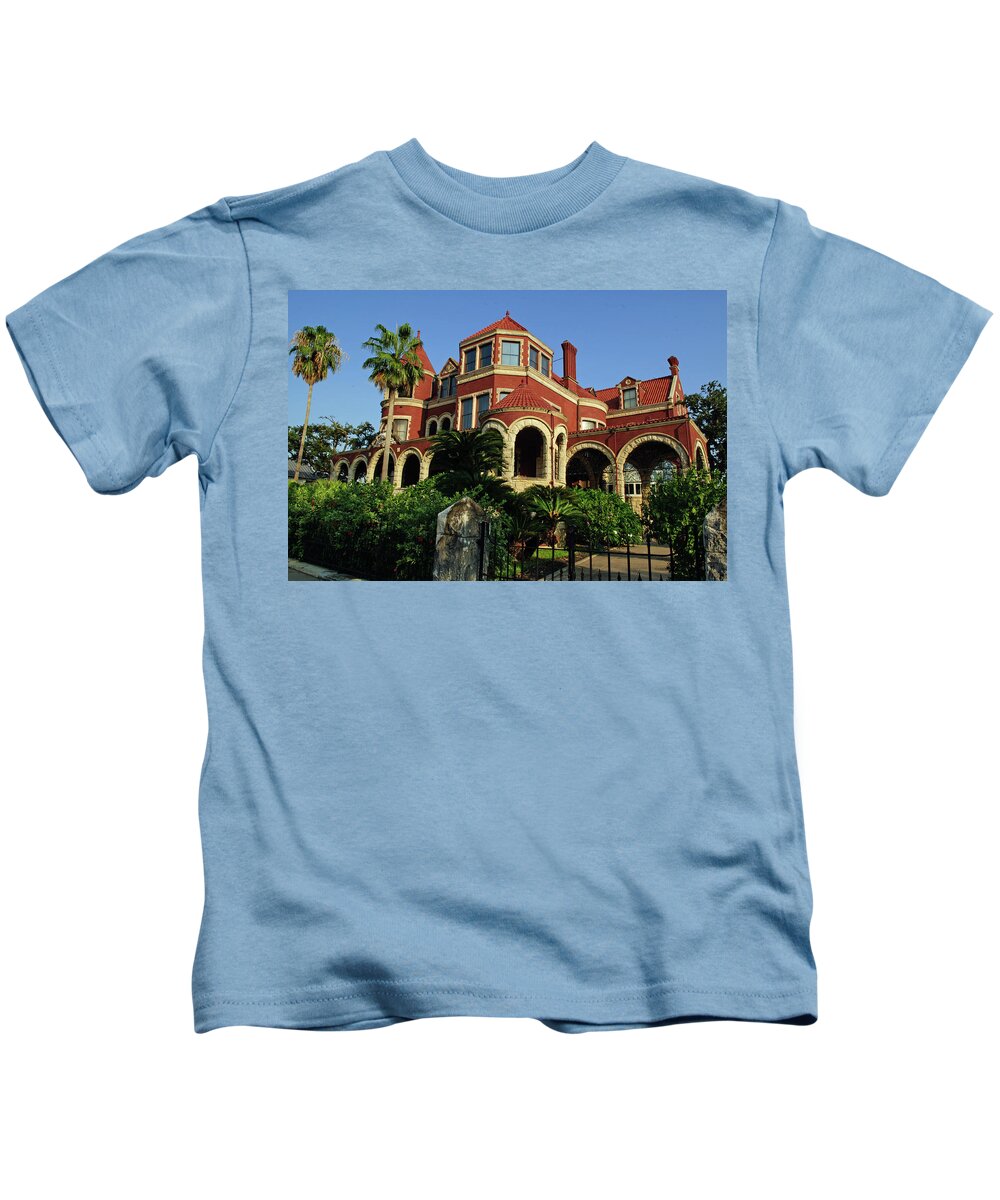 Historical Galveston Mansion Kids T-Shirt featuring the photograph Historical Galveston Mansion by Tikvah's Hope