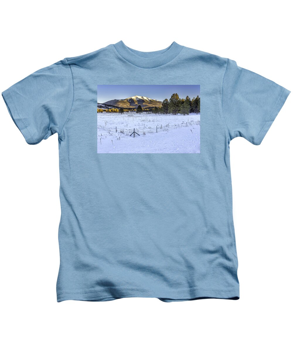Humphreys Peak Kids T-Shirt featuring the photograph Humphreys Peak by Harry B Brown