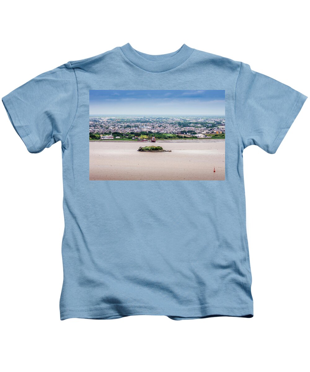 Island Kids T-Shirt featuring the photograph Island in the River by Daniel Murphy