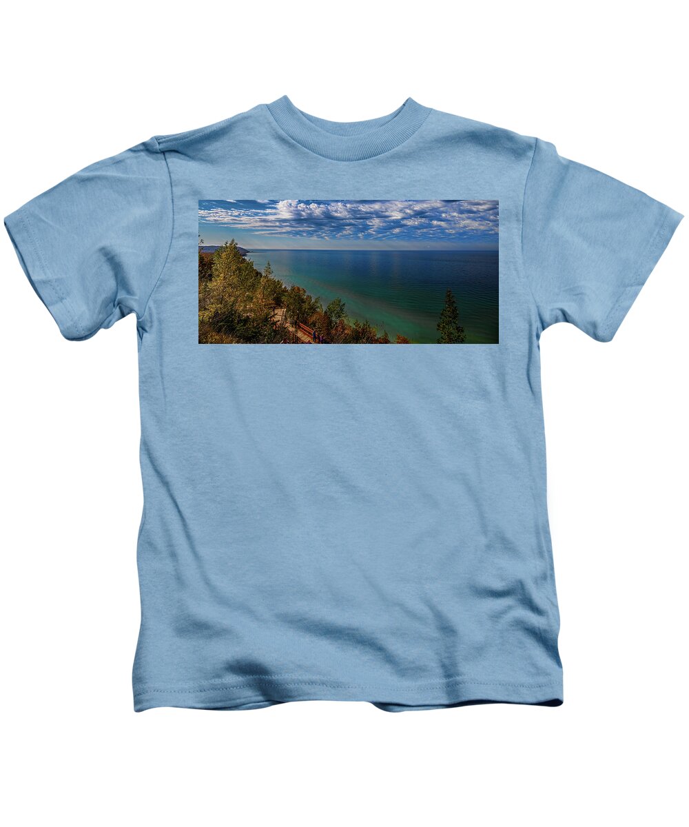 M22 Kids T-Shirt featuring the photograph M22 Scenic Lookout by Joe Holley