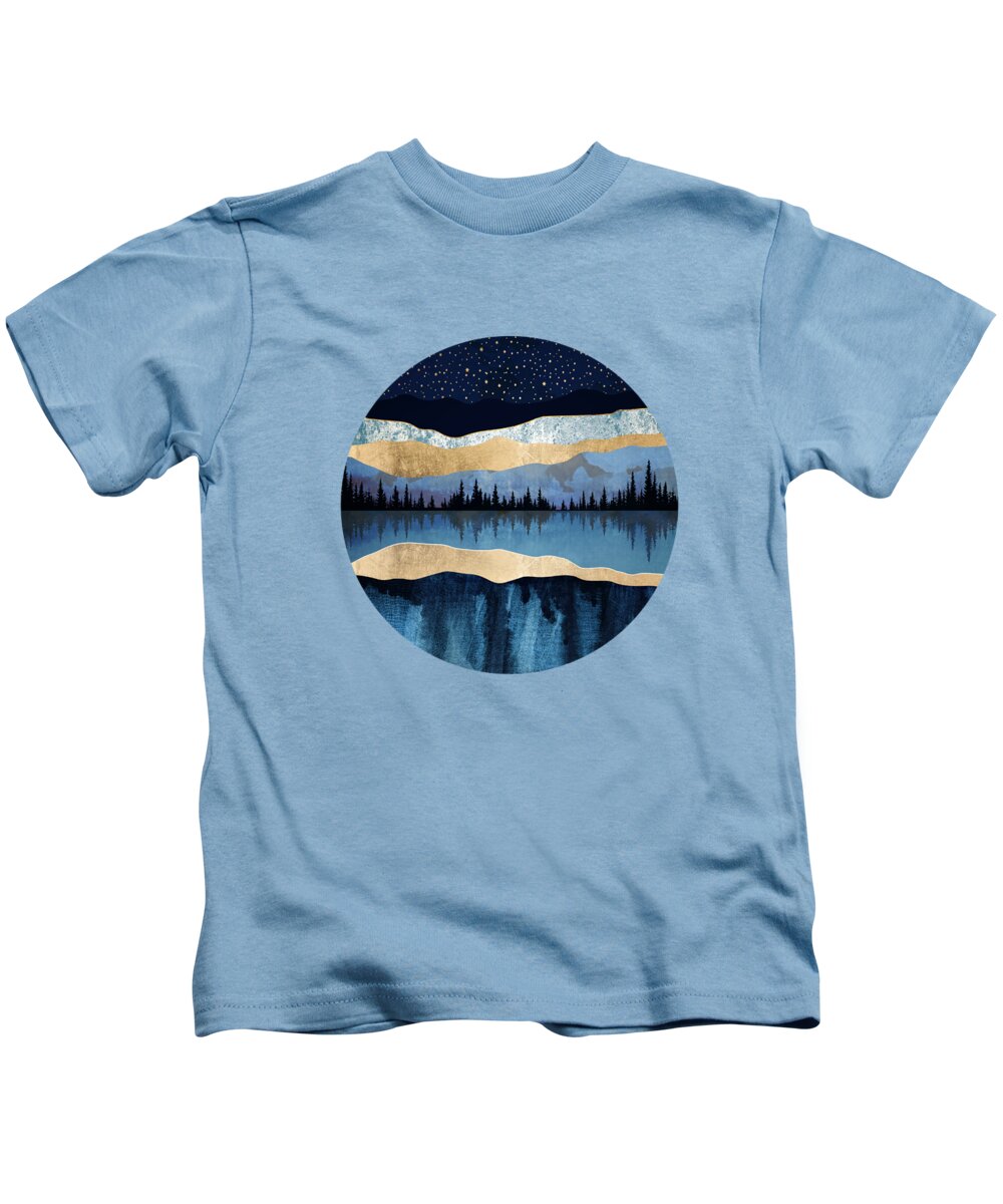 Midnight Kids T-Shirt featuring the digital art Midnight Lake by Spacefrog Designs