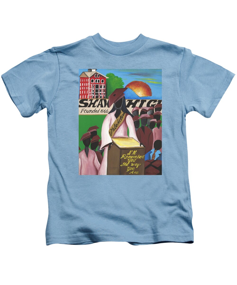 Sabree Kids T-Shirt featuring the painting Milestone by Patricia Sabreee
