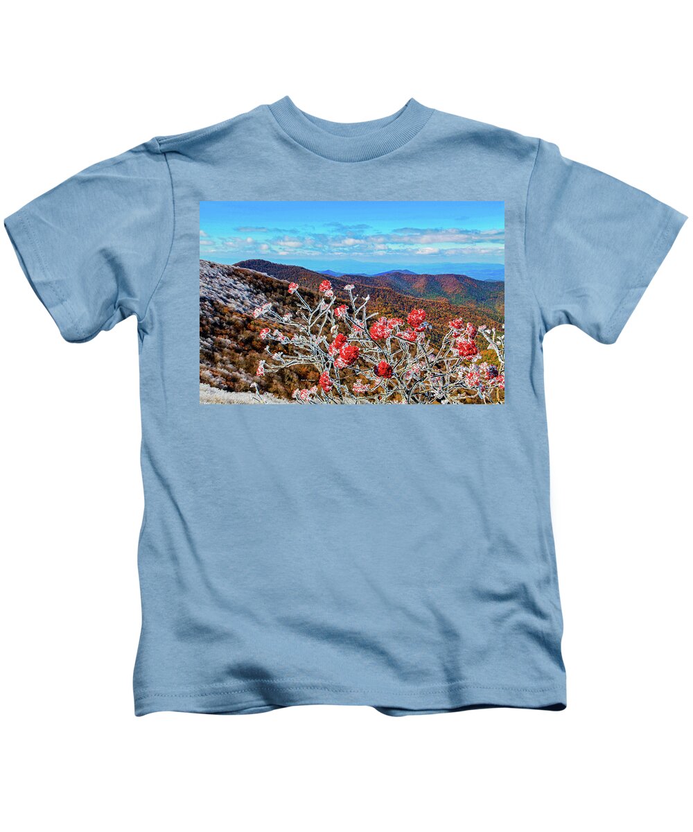 Blue Ridge Mountains Kids T-Shirt featuring the photograph Mountain Ashe by Dale R Carlson