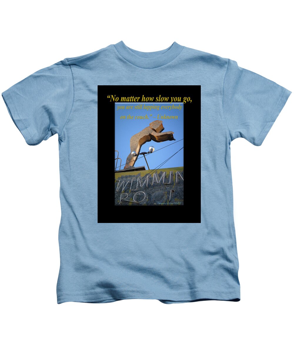 Arizona Kids T-Shirt featuring the photograph No Matter How Slow You Go by Tamara Kulish