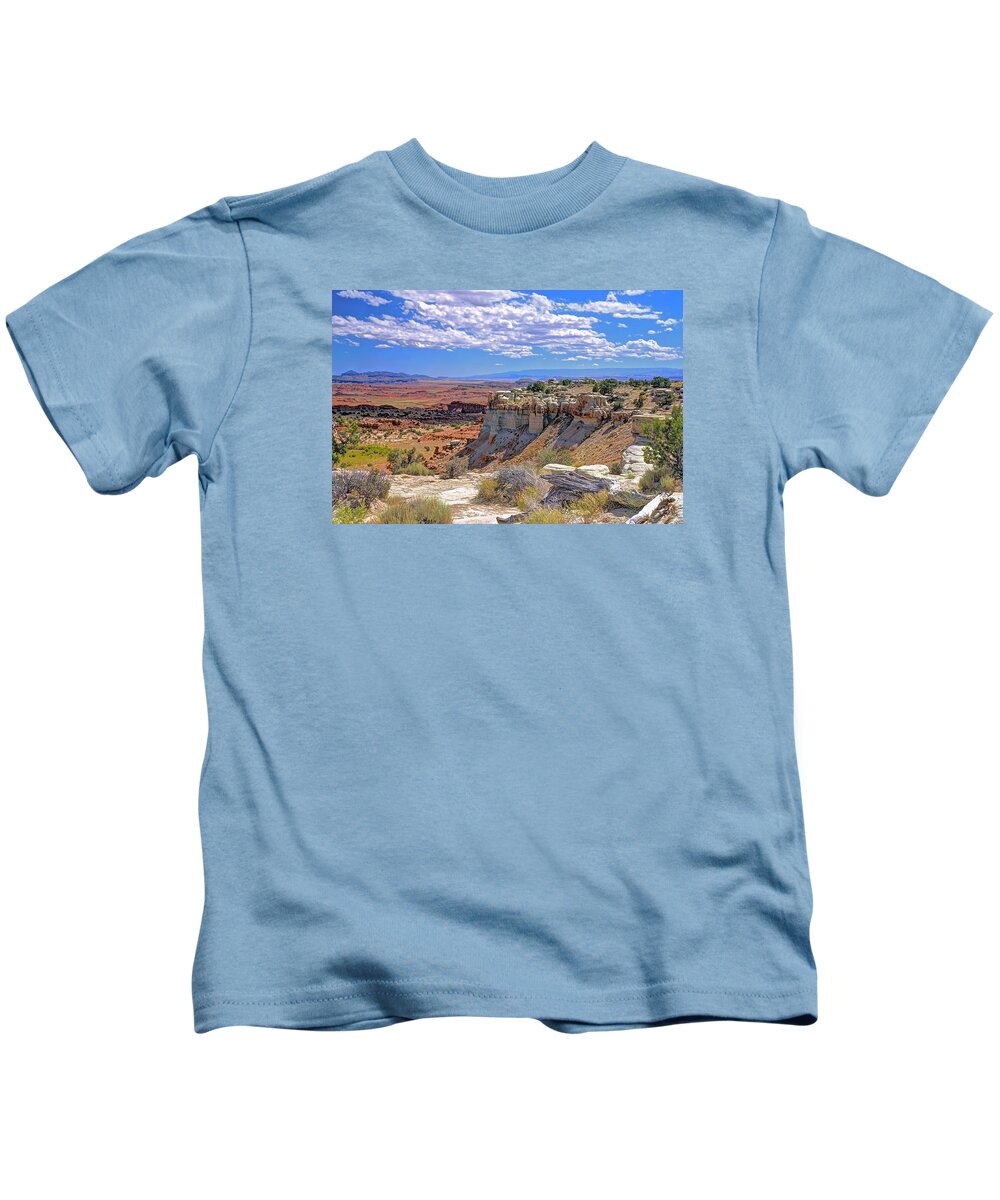 Utah Kids T-Shirt featuring the photograph Painted Desert of Utah by Peter Kennett