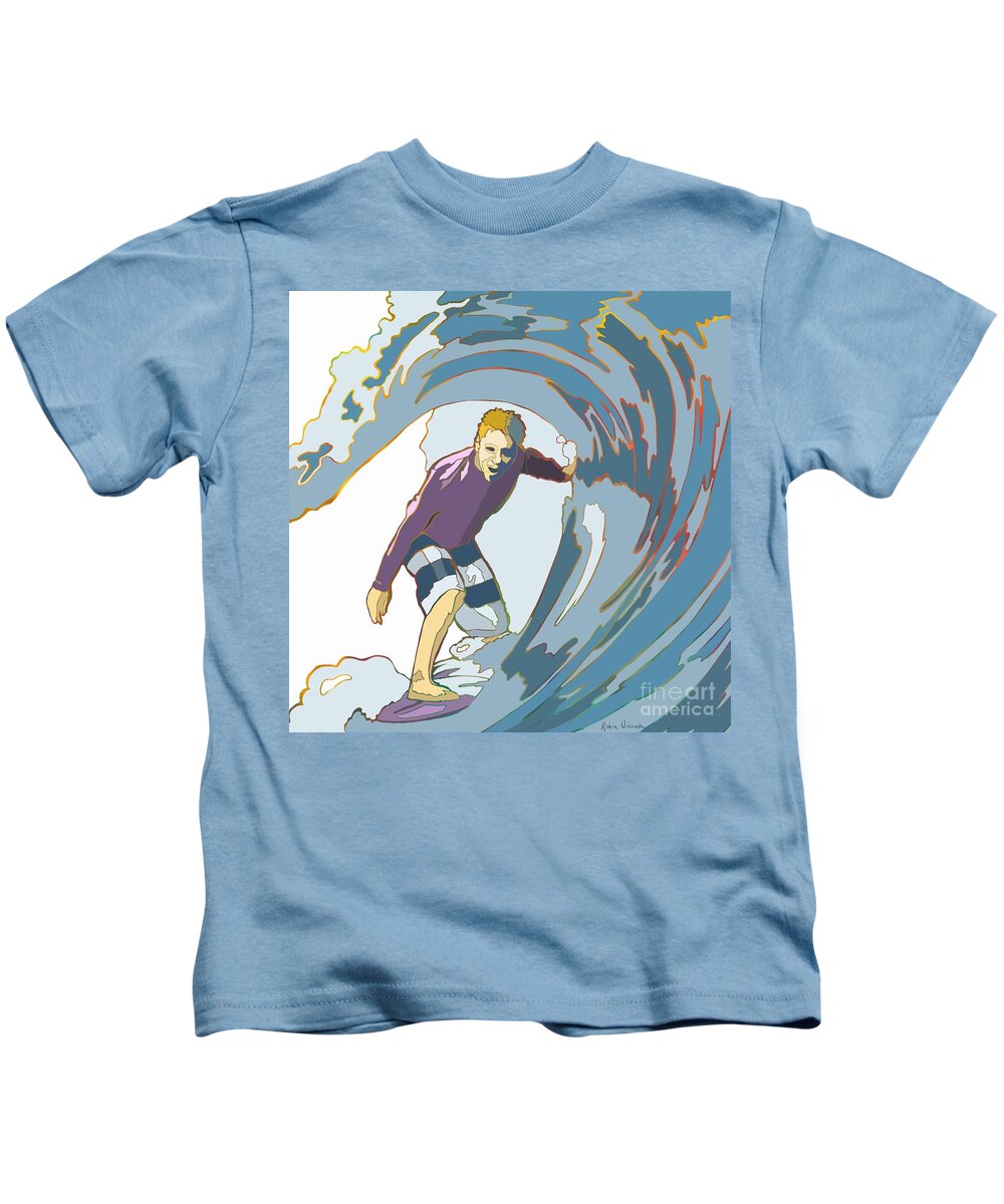 Surfing Kids T-Shirt featuring the painting Pipe Dreams by Robin Wiesneth