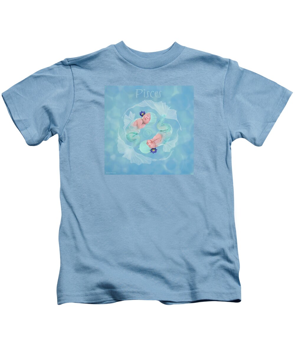 Zodiac Kids T-Shirt featuring the photograph Pisces by Anne Geddes