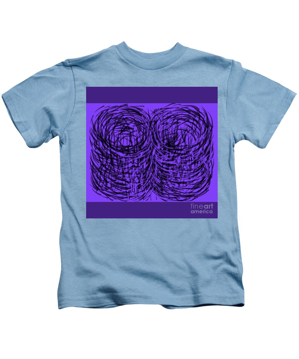 Purple Kids T-Shirt featuring the digital art Purple Swirls by Joe Roache