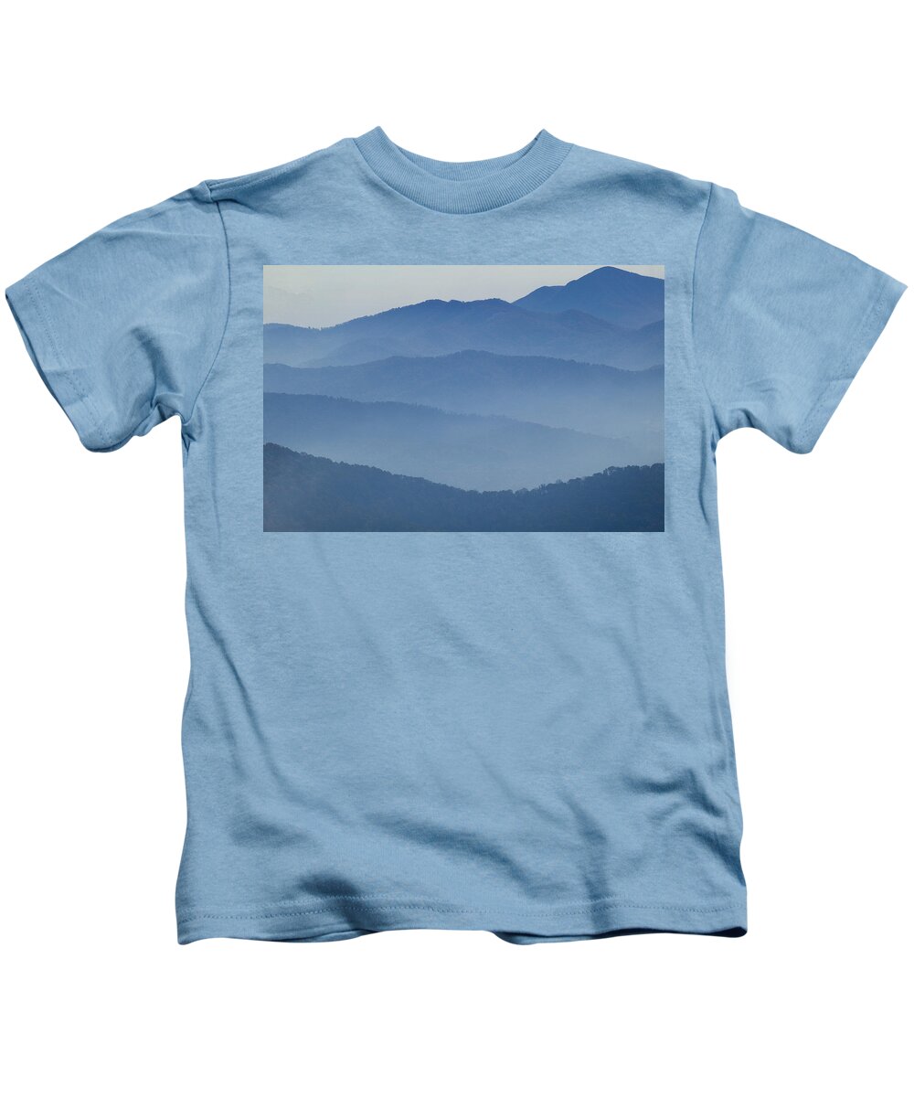 Mountains Kids T-Shirt featuring the photograph Ridgelines Great Smoky Mountains by Rich Franco