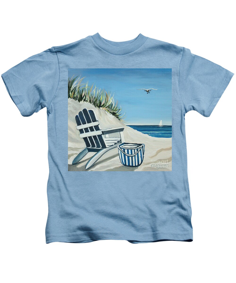 Beach Kids T-Shirt featuring the painting Sandy Cove by Elizabeth Robinette Tyndall