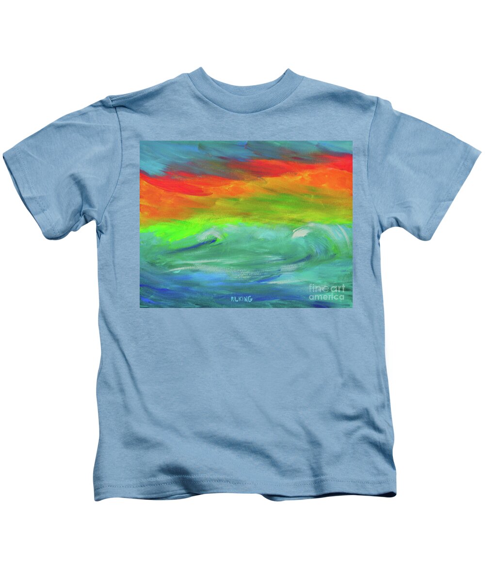 Serenity Kids T-Shirt featuring the painting Serenity Sunrise by Robyn King