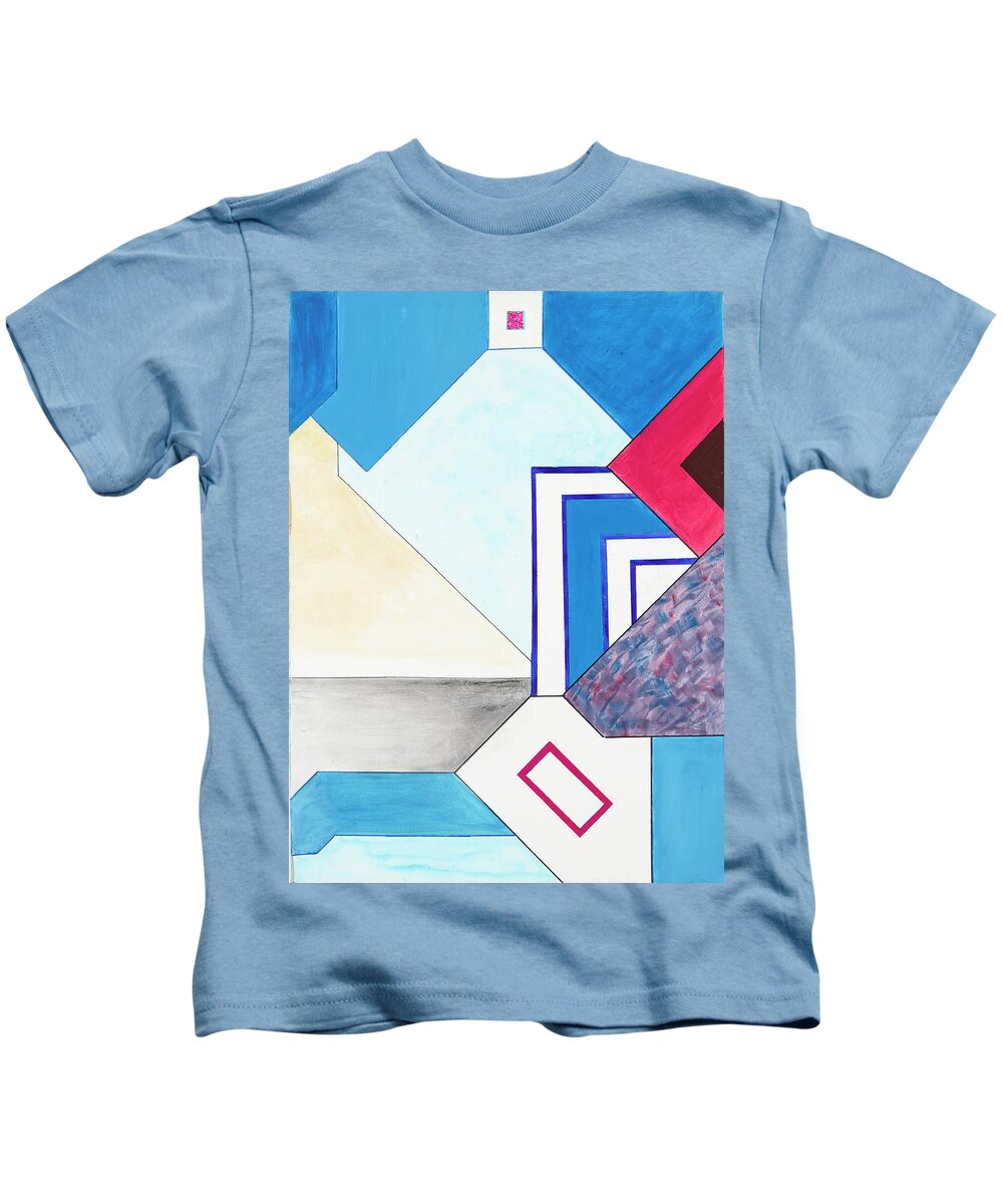 Abstract Kids T-Shirt featuring the painting Sinfonia dell eternita - Part 5 by Willy Wiedmann