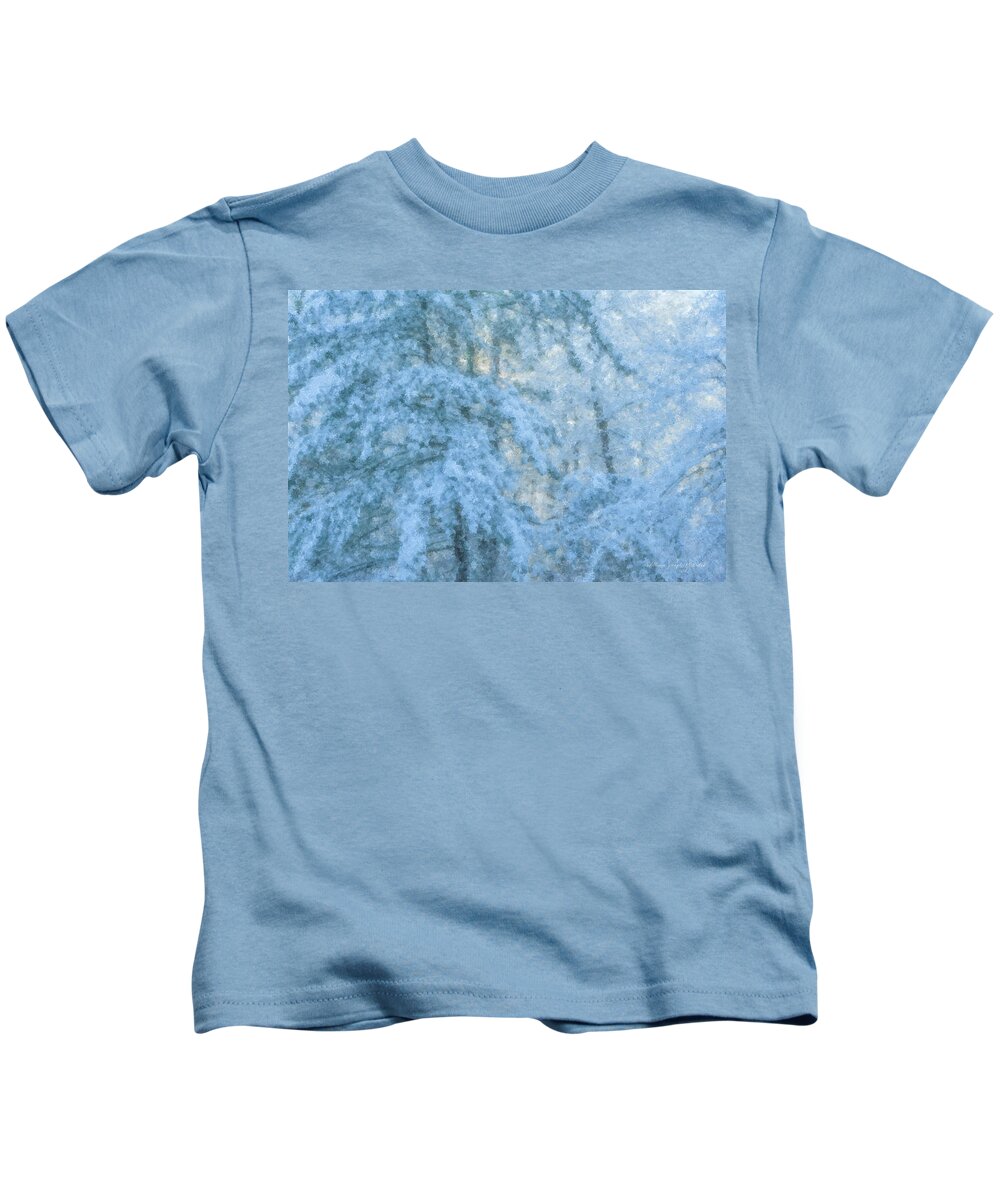 Landscape Kids T-Shirt featuring the painting Sugar Morning #2 by Bill McEntee