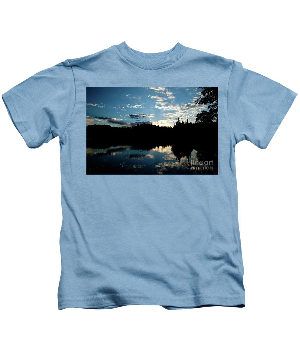 Sunset Kids T-Shirt featuring the photograph Summer Evening Reflection by Rich S