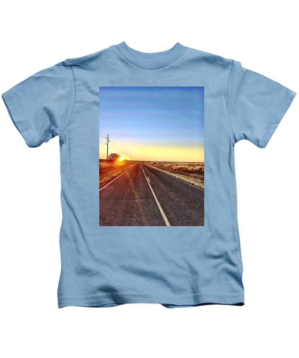 Sunrise Kids T-Shirt featuring the photograph Sunrise Road by Brad Hodges