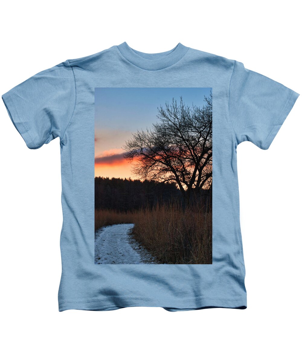 Madison Kids T-Shirt featuring the photograph Sunset - UW Arboretum - Madison - Wisconsin by Steven Ralser