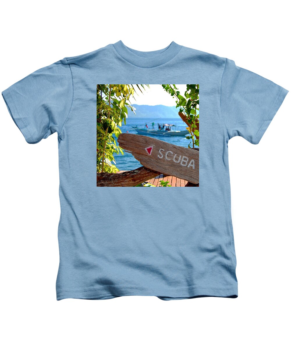 Scuba Kids T-Shirt featuring the photograph Scuba by George G Esguerra
