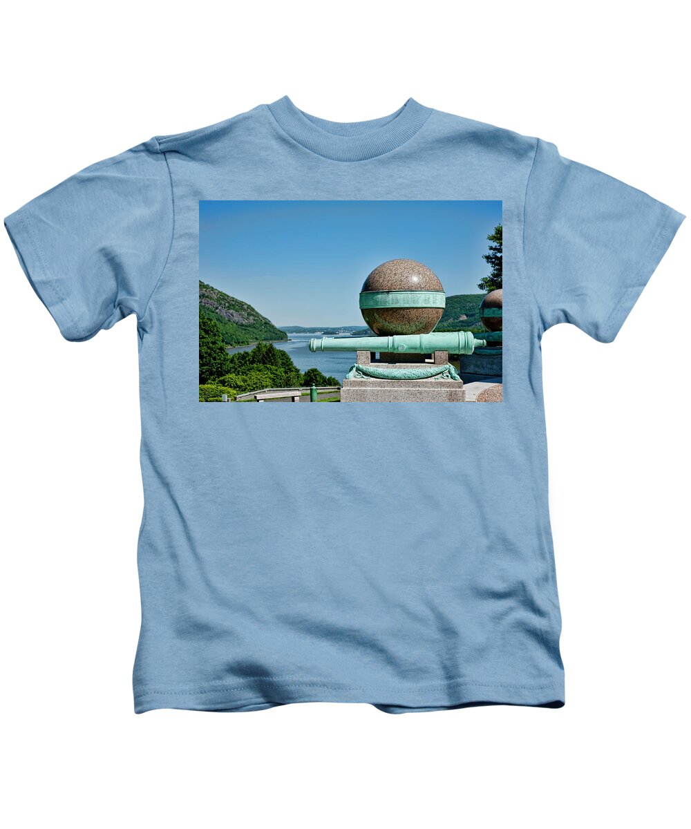 West Point Kids T-Shirt featuring the photograph Trophy Point by Dan McManus