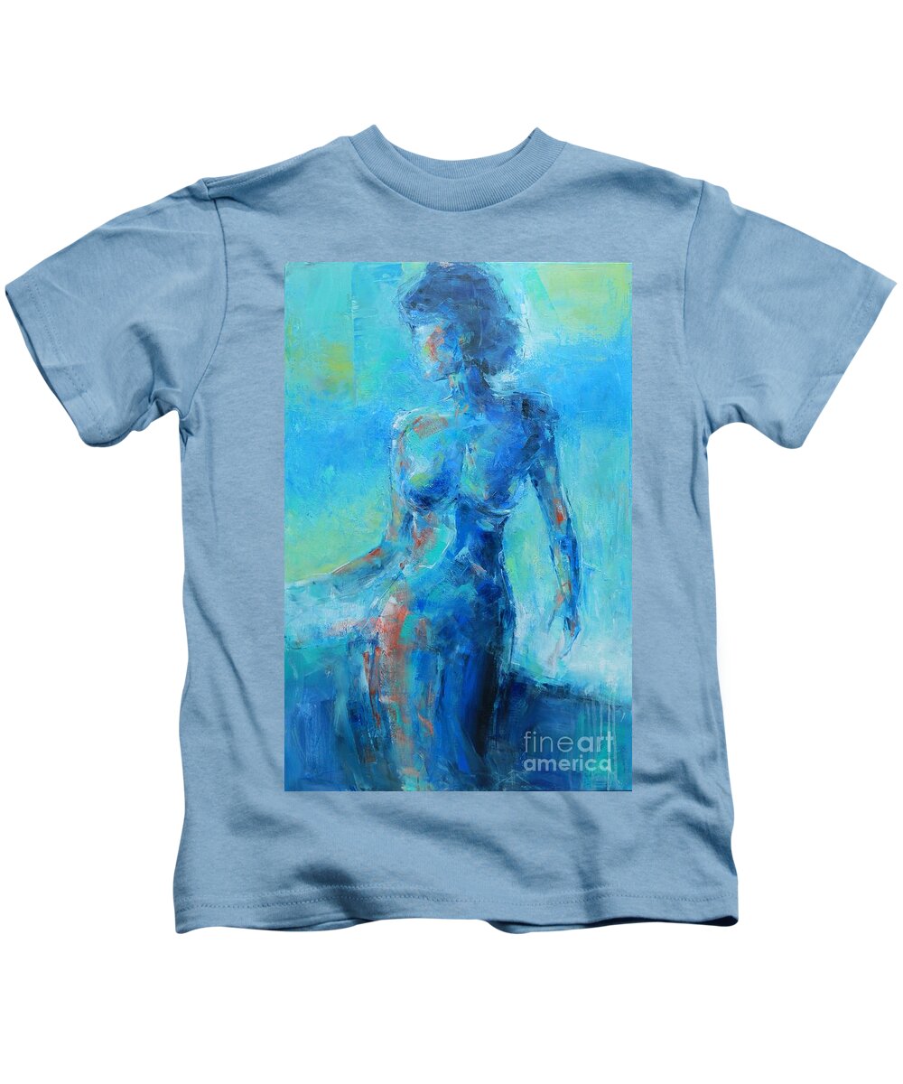 Woman Kids T-Shirt featuring the painting True Colors by Dan Campbell