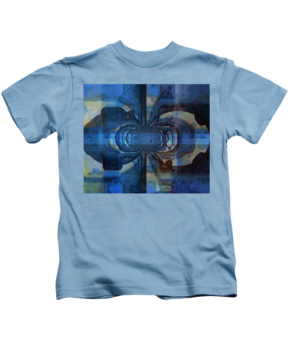 Fania Simon Kids T-Shirt featuring the mixed media True Blue by Fania Simon