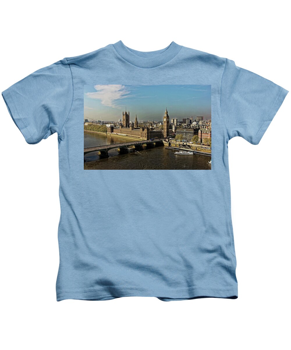 London Kids T-Shirt featuring the photograph View from the Eye by Doolittle Photography and Art