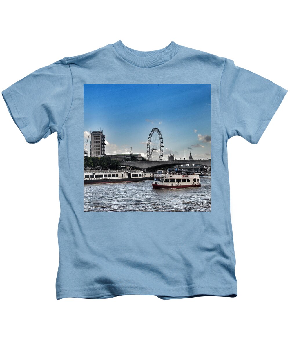 London Kids T-Shirt featuring the photograph View of London Eye by Joshua Miranda