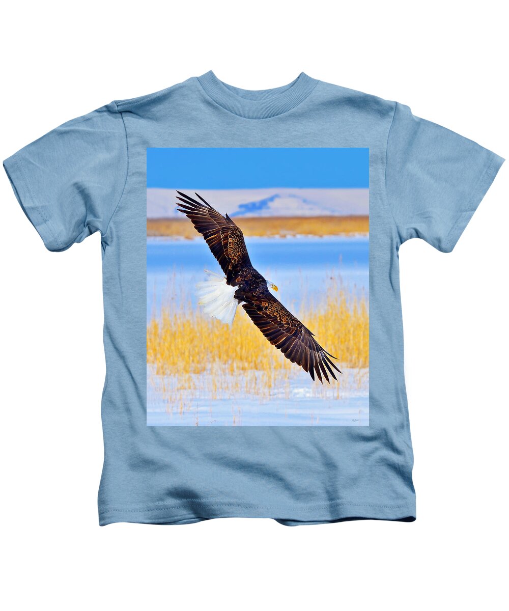 Bald Eagle Kids T-Shirt featuring the photograph Wingspan by Greg Norrell