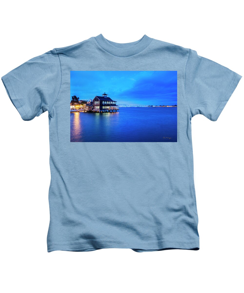 Waterside Kids T-Shirt featuring the photograph Dinner on the Bay #2 by Dan McGeorge