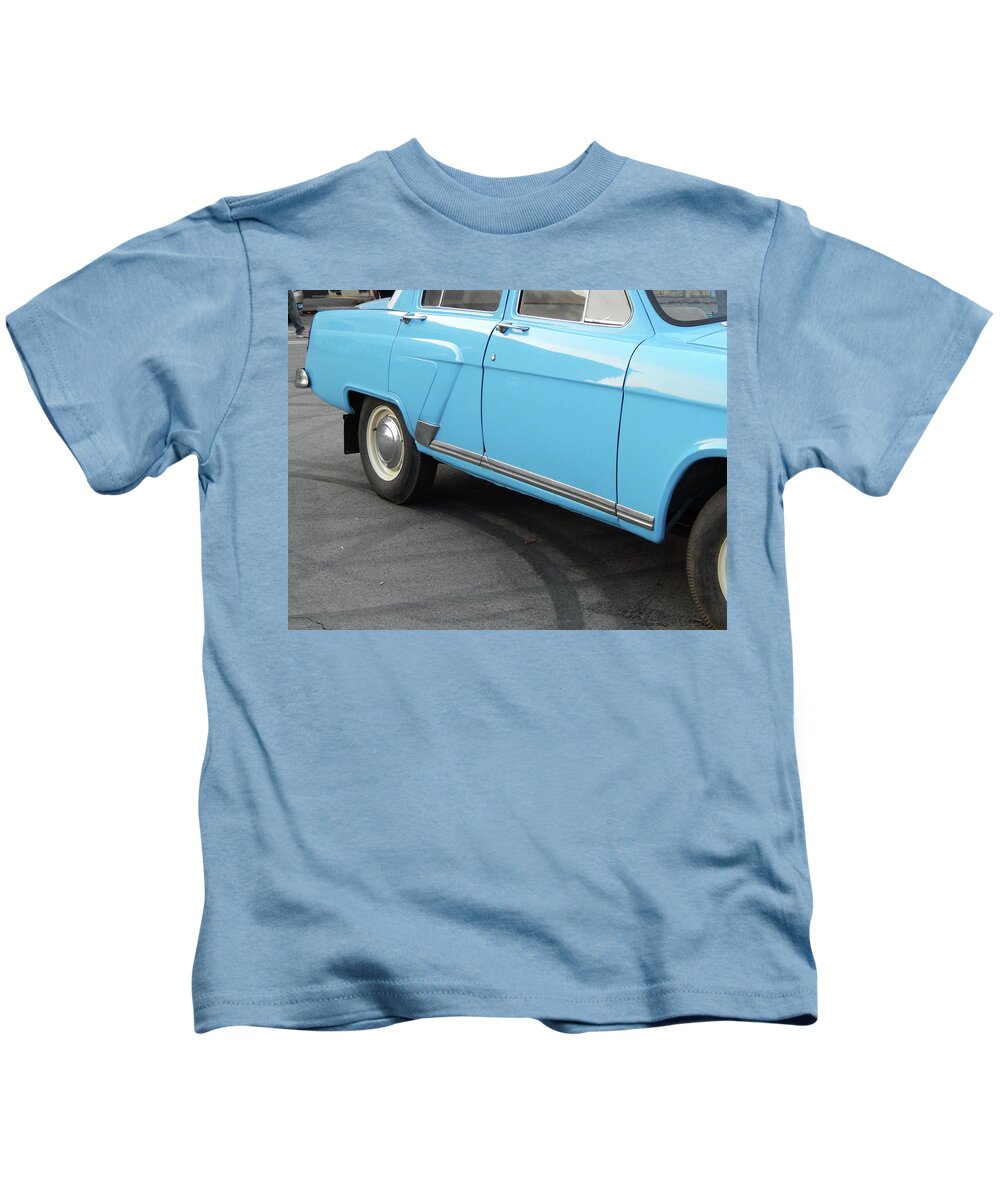 Body Kids T-Shirt featuring the photograph Retro cars parts and body elements #3 by Oleg Prokopenko