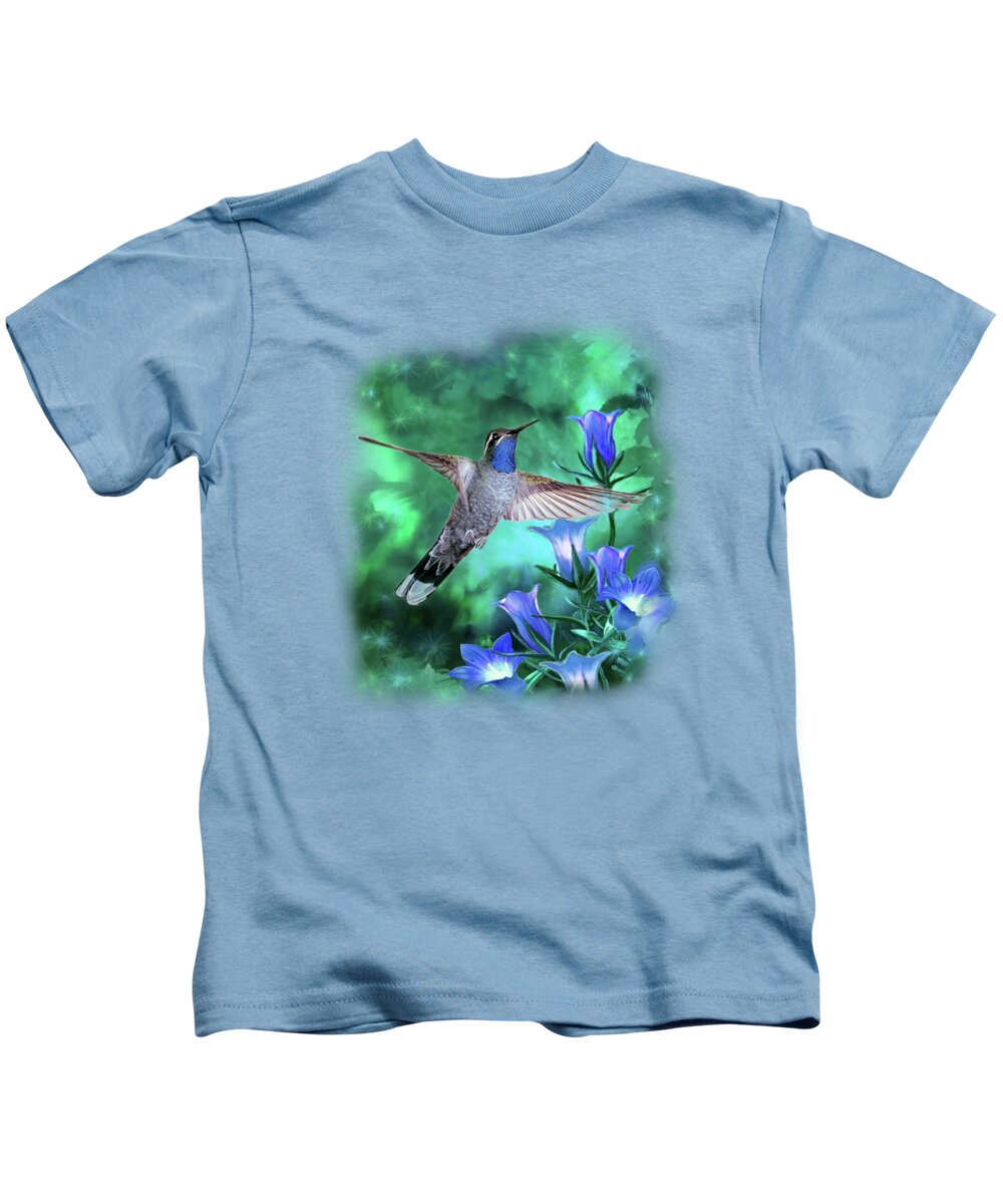 Wildlife Kids T-Shirt featuring the painting The secret Garden by Regina Femrite