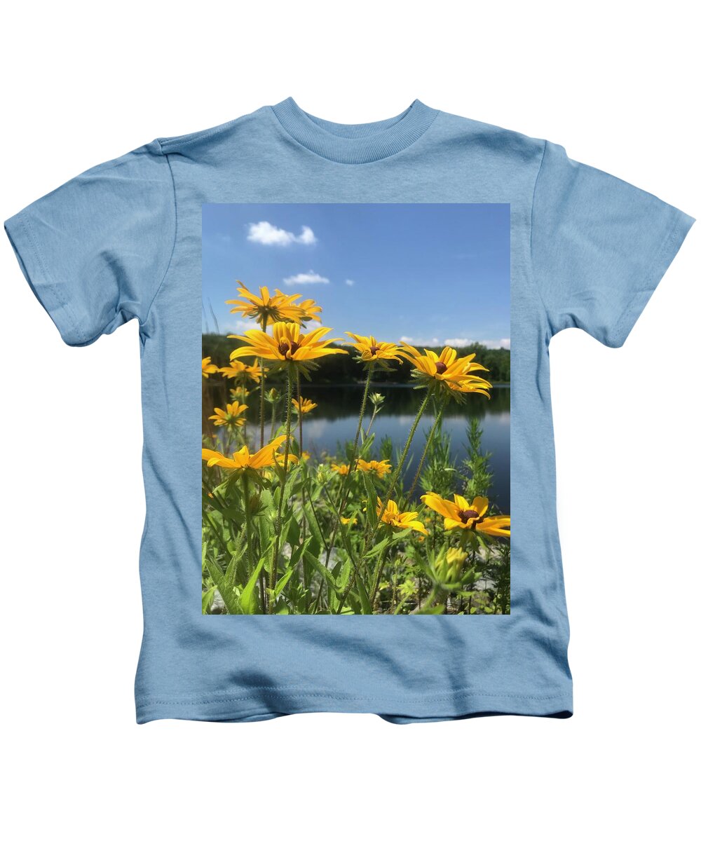 Flower Kids T-Shirt featuring the photograph Black-Eyed Susan Flowers 1 by Jason Nicholas