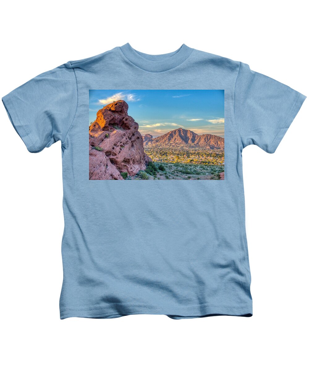 Camelback Mountain Kids T-Shirt featuring the photograph Camelback Mountain by Anthony Giammarino