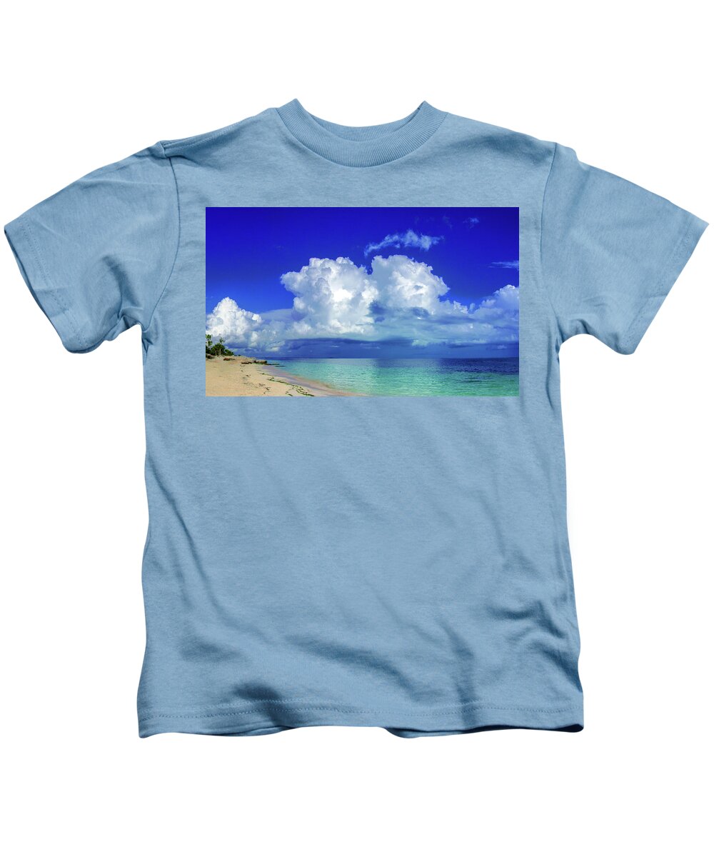 Caribbean Kids T-Shirt featuring the photograph Caribbean clouds by Sun Travels
