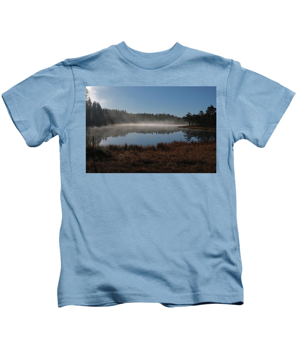 Sweden Kids T-Shirt featuring the pyrography Early Morning by Magnus Haellquist
