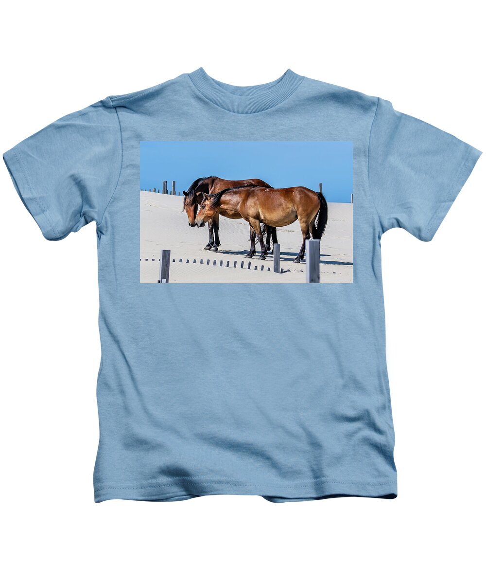 Animals Kids T-Shirt featuring the photograph Girl Talk 2 by Donna Twiford