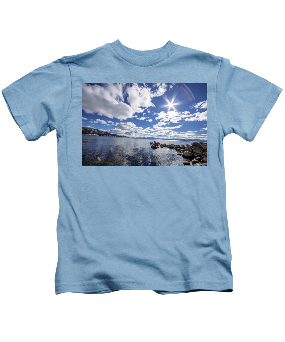 Lake Tahoe Water Kids T-Shirt featuring the photograph Lake Tahoe 3 by Rocco Silvestri