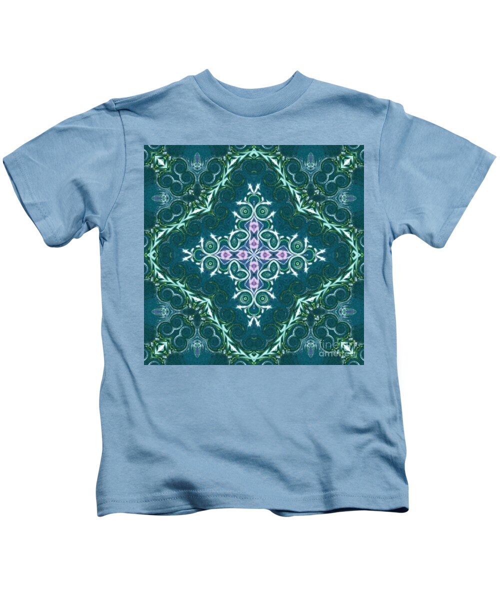 Blue Kids T-Shirt featuring the digital art Merrymas by Designs By L