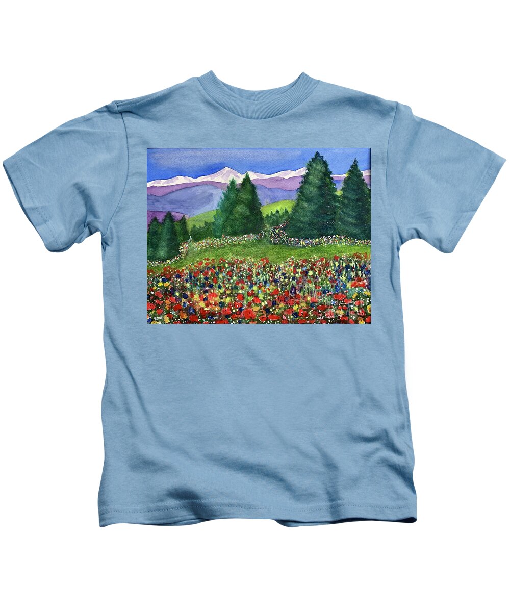 Summer Kids T-Shirt featuring the painting My Heaven on Earth by Sue Carmony